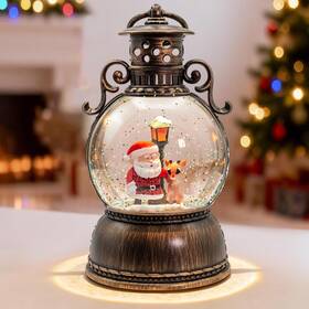 Ny02019s1 313040718744 Christmas Snow Globes Santa Claus Deer Lantern With 8 Songs 6h Time