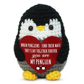 Qtr1180pmn Oassie Christmas Anniversary Romantic Gifts For Women Men - Positive Penguin Crochet