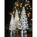Okfg-004 Art Artifact Twinkling Trees Led Lighted Mercury Glass 800265030992