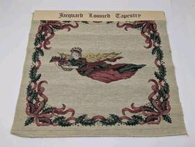 Old Greensborough Craft Company 081797850344 Jacquard Loomed Tapestry Panel Christmas Angel 18 Inch X18 Usa 100% Cotton Brand New