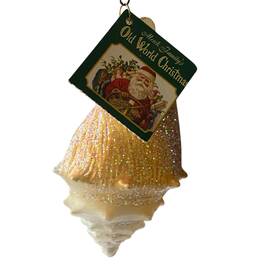 12178 Old World Christmas Glass Blown Ornament Seashell With Owc Gift Box