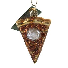 32453 Old World Christmas 3.25in Piece Of Pecan Pie Glass Southern Favorite