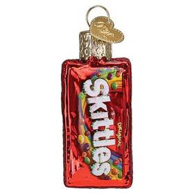 87016 Old World Christmas Mini Skittles Bag Tree Ornament Candy Favorite Fruit Flavors