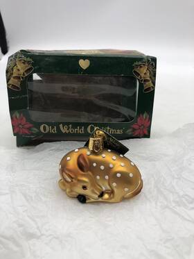 12201 Old World Christmas Glass Blown Ornament Fawn