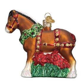 12255 Old World Christmas Ornaments Holiday Clydesdale Glass Blown For C