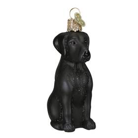 12385 Old World Christmas Black Labrador Dog Collection Glass 3.75 X 1.5