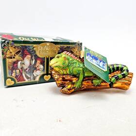 12540 Old World Christmas Glass Ornament Iguana #12540