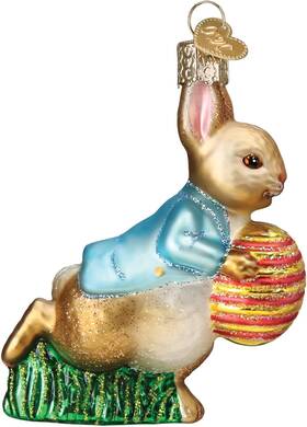 12690 Old World Christmas - Peter Rabbit With Easter Egg Ornament