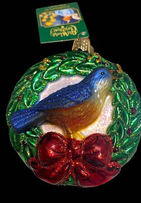 16148 Old World Christmas Glass Ornament Calling Bird 3 Inch New With Tags Mint