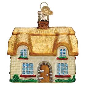20144 Old World Christmas English Cottage Glass Blown Ornament For