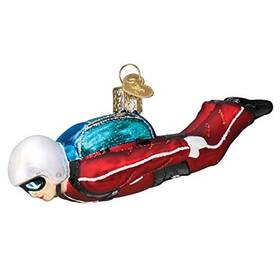 24200 Old World Christmas Skydiver Glass Ornament Free Box New