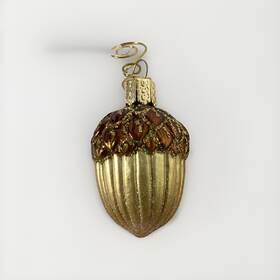 28075 Old World Christmas Blown Glass Ornament Acorn