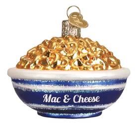 32258 Old World Christmas Bowl Of Mac And Cheese Holiday Ornament Glass