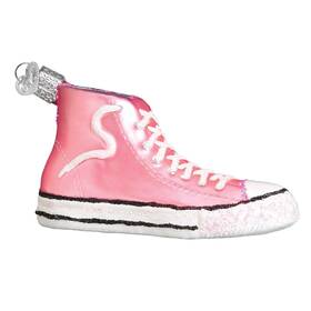 32315 Old World Christmas Pink High-top Sneaker Glass 2