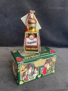 32337 Old World Christmas Ornament Tequila Bottle - New
