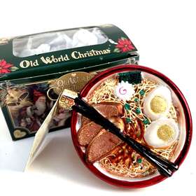 32409 Old World Christmas Bowl Of Ramen Blown Glass Ornament With Box 2019
