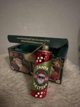 32515 Old World Christmas Glass Blown Ornament Santa Seltzer With Owc Gift Box