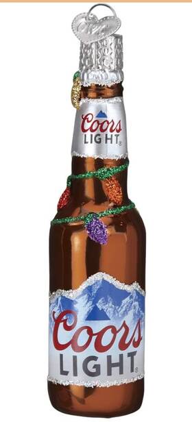Old World Christmas 32561 Glass Ornament Holiday Coors Light Bottle