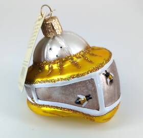 36227 Old World Christmas Owc Glass Ornament Beekeeper Hood Bees #36227