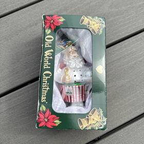 40320 Old World Christmas Glass Blown Ornament Chef Santa In Original Packaging