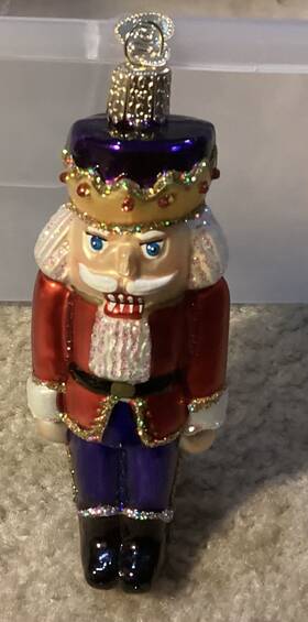 44007 Old World Christmas Blown Glass Nutcracker Prince Ornament 5 Inch