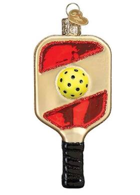 44158 Old World Christmas Pick Ball Paddle Ornament