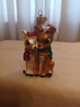 44204 Old World Christmas Ornaments - Rudolph And Clarice Ornament