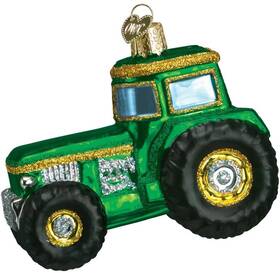 46006 Old World Christmas Glass Blown Ornament Tractor With Owc Gift Box