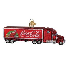 46121 Old World Christmas Coca-cola Truck Glass Ornament For Holiday Tree