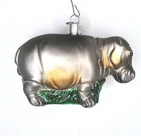 Old World Christmas 729343121585 Ornaments Hippopotamus Glass Blown