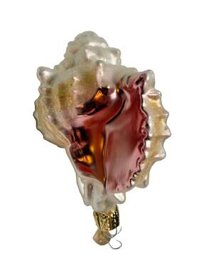 Old World Christmas 729343121776 Mexican Sea Shell Blown Glass Ornament