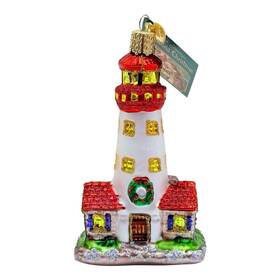 Old World Christmas 729343200037 The Glass Lighthouse Ornament New With Tag