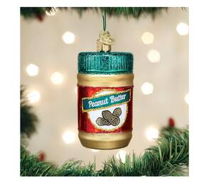 Old World Christmas 729343323521 - Jar Of Peanut Butter Blown Glass Ornament