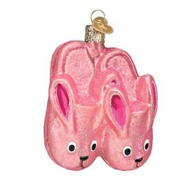 Old World Christmas 729343324061 Bunny Slippers Ornament Bauble