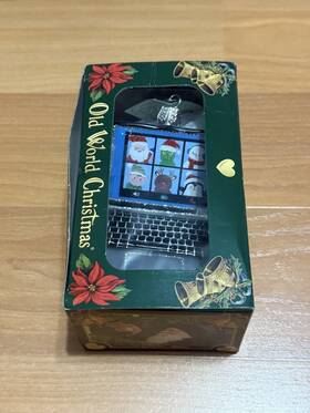 Old World Christmas 729343325235 Virtual Friends Tree Ornament Glass Online Laptop Call