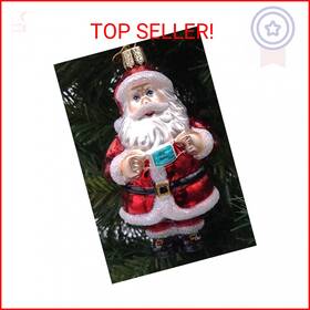 Old World Christmas 729343403223 Ornaments Santa Revealed Glass Blown For