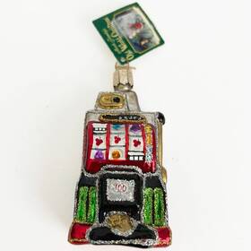 Old World Christmas 729343440389 Vtg Slot Machine Glass Ornament 2007 Retired Nos With Tag