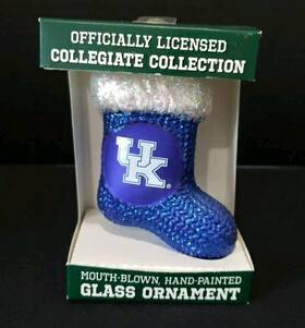 Old World Christmas 729343625083 2015 Uk Kentucky Wildcats Stocking Glass Ornament