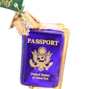 Old World Christmas 729343875006 1 Pc Mini Passport Ornament 87500