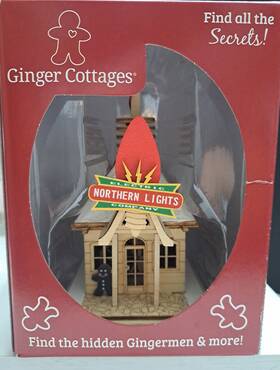 80031 Old World Christmas Ginger Cottages Northern Lights Electric Co Ornament