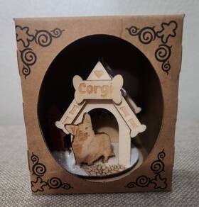 81017 Old World Christmas New In Box Ginger Cottages Corgi Ornament