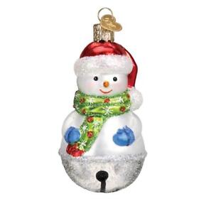24186 Old World Christmas Jingle Bell Snowman Ornament