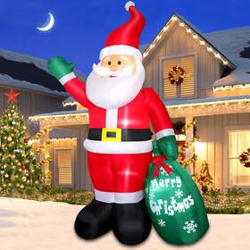 Omdekor 975182255927 8 Ft Christmas Inflatable Santa Claus Outdoor Decors For Yard Xmas Blow Up S