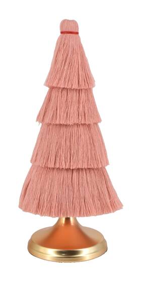 1001 Opalhouse 191908670232 New Jungalow Lg Pink Rose Tassle Christmas Tree Fiber Art Boho 12 Inch