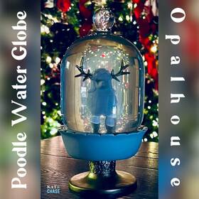 Opalhouse 490651578056 Poodle Reindeer Globe Holiday Decor Christmas Glitter Water Snowglobe