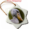 132127 Orn 1 Garden Flag White Inch Snowflake Porcelain Ornament