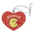 Orn.hrt.wd.qqsmileyw.z002588 Unbranded Kisses Heart Smiley Face Love Licensed Wood Christmas Tree
