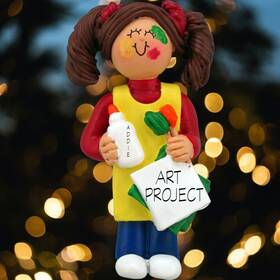 Ornament Central 819476014974 Craft Project Female Brown Personalized Christmas Tree