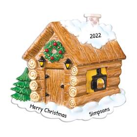 Ornaments By Elves 722537202817 Personalized Cozy Log Cabin Christmas 2024 Happy Place Rustic Cabi