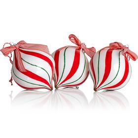 Ornativity 810014190846 Peppermint Candy Ornament Set Christmas Cane Ball Shatterproof